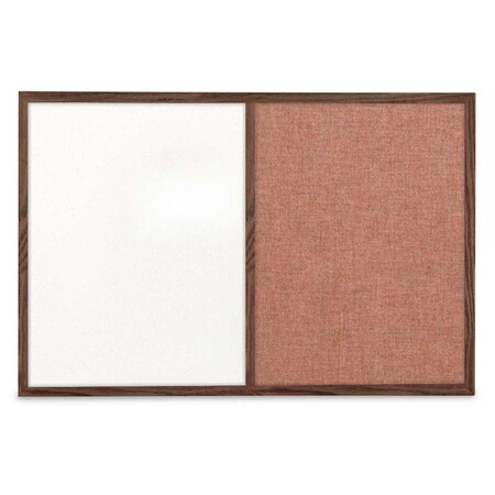 United Visual Products Slim Style Indoor Enclosed Corkboard, 30 UV503SCH-SATIN-SURF